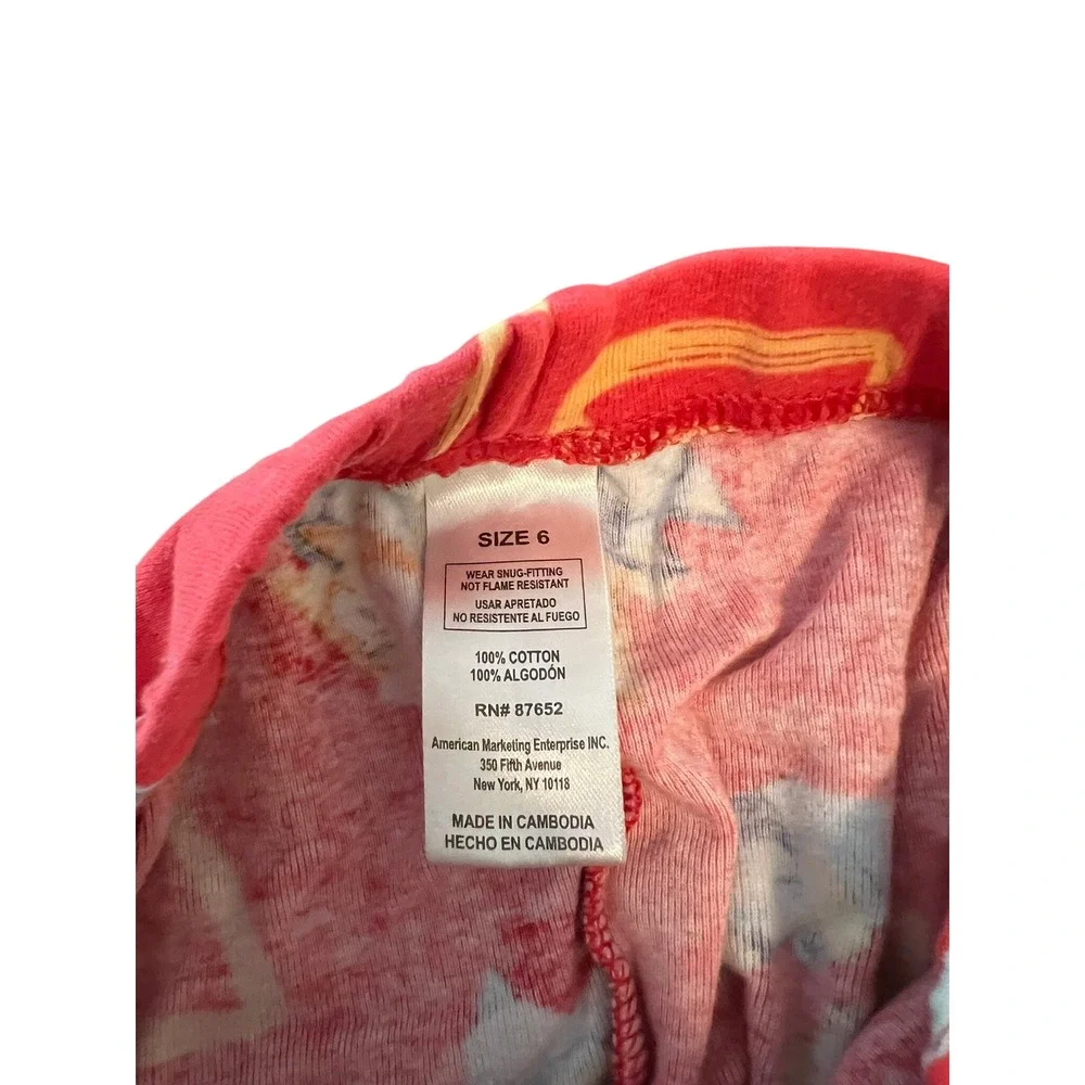 Bluey Bingo‎ Red Heart Cotton Pajama Set Long Sleeve Pants Size 6 RN 87652
